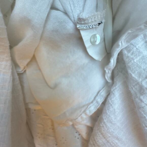 Zara Tiered Midi Dress White Size Small - Picture 9 of 11